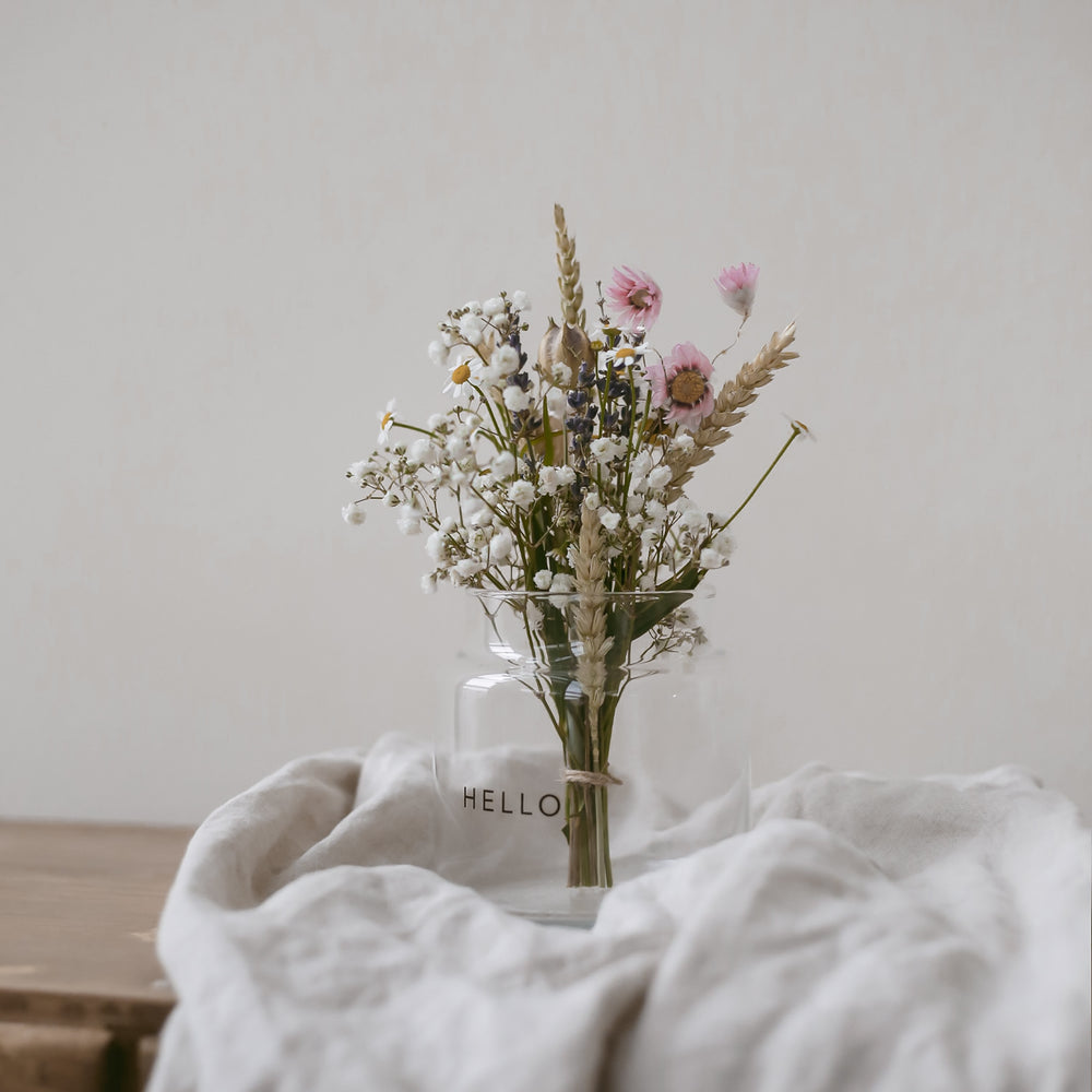 Vase aus Glas mittel Hello