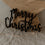 Holzschriftzug Merry Christmas Schwarz