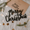 Holzschriftzug Merry Christmas Schwarz