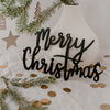 Holzschriftzug Merry Christmas Schwarz