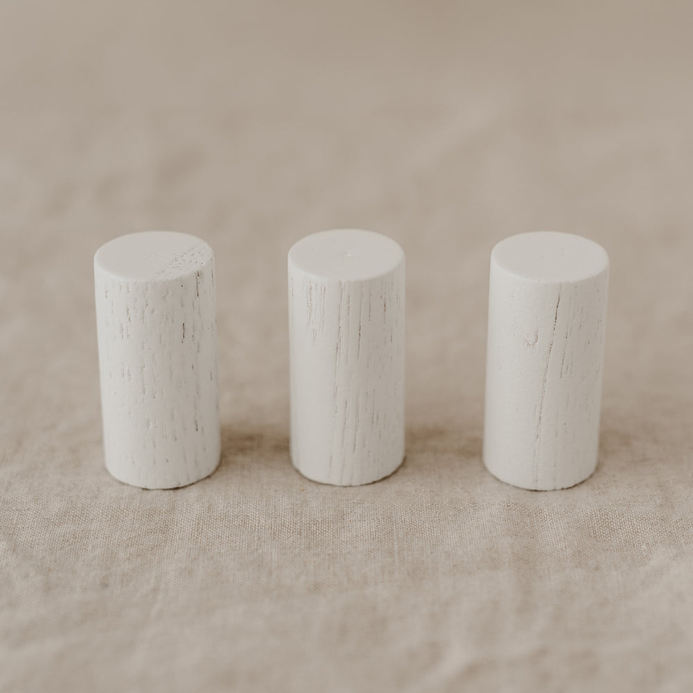 Crochets muraux blancs en lot de 3
