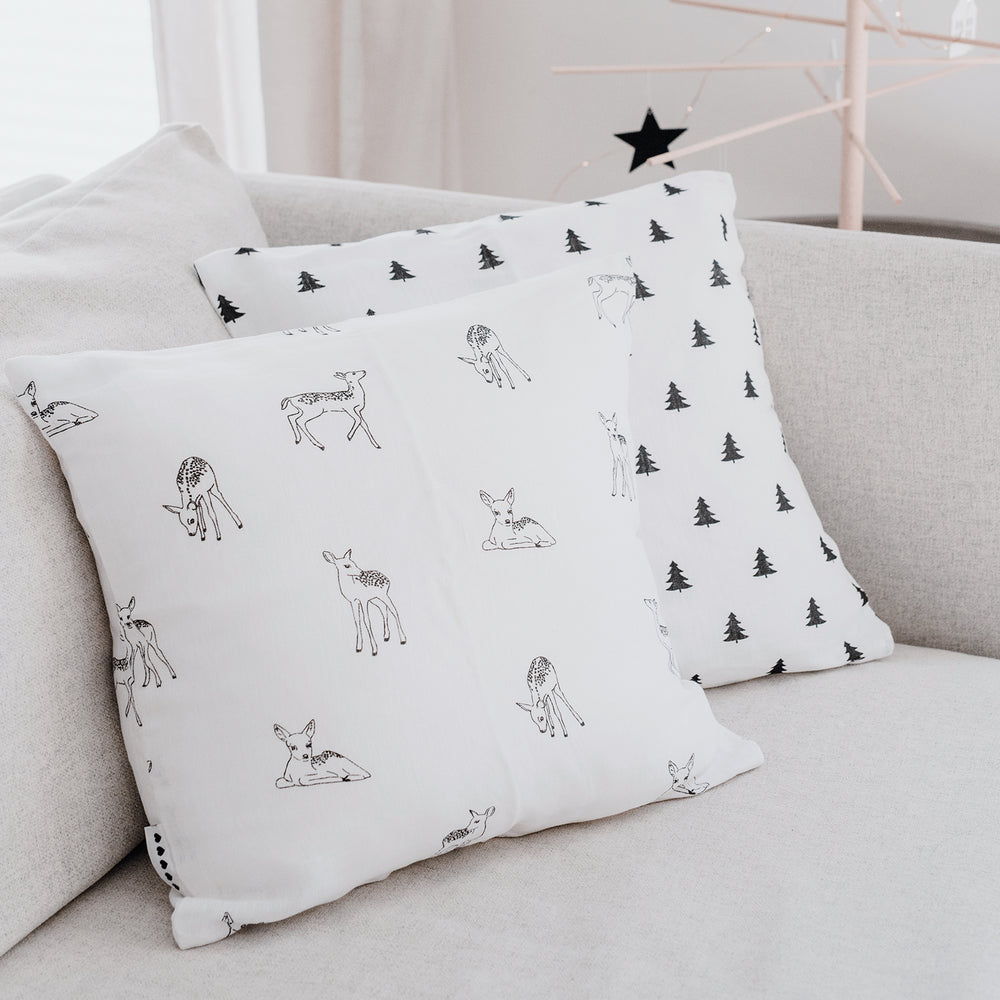 Housse de coussin Cerf en lin