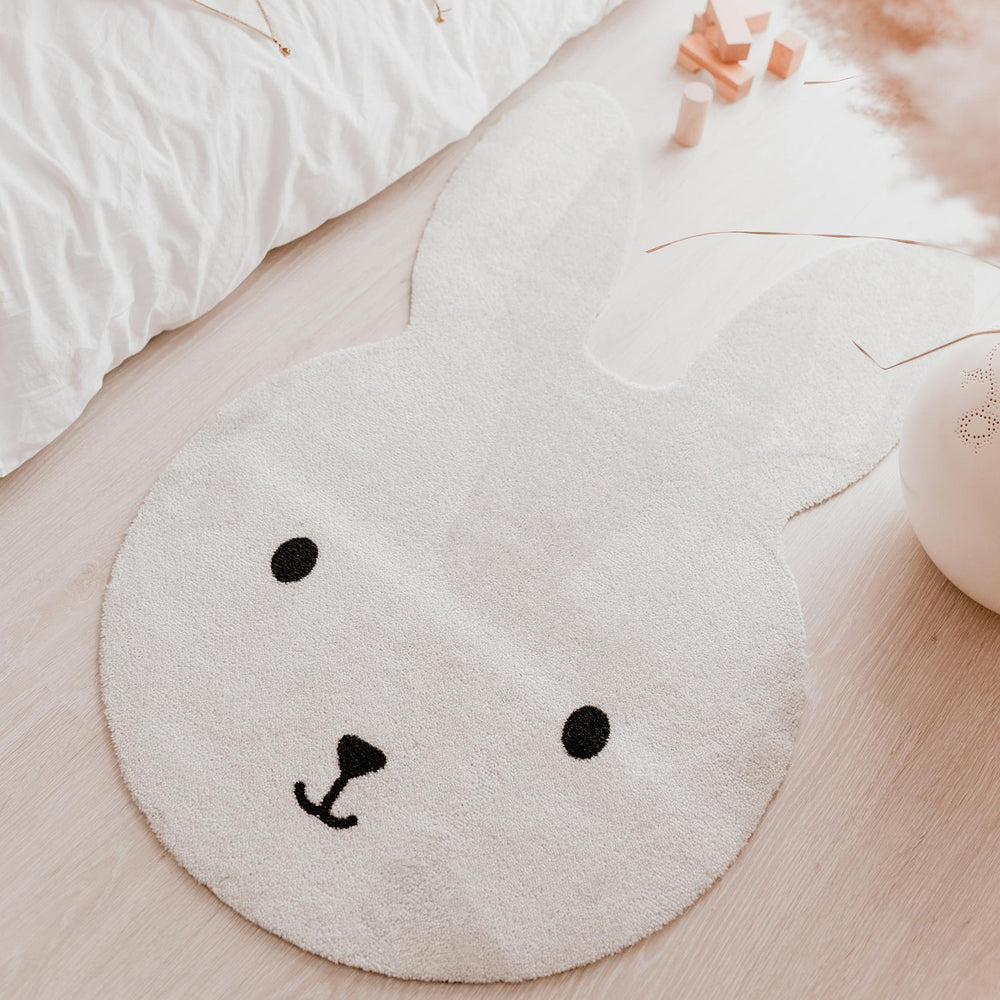 Waschbarer Kinderteppich Hase