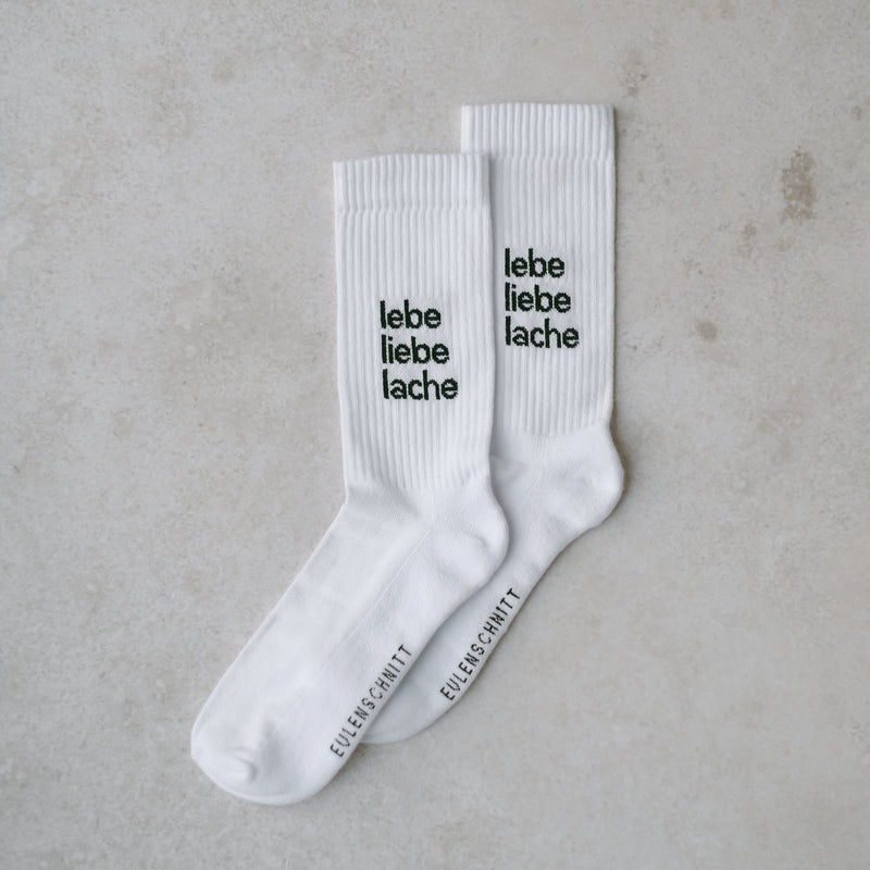 Socken Lebe Liebe Lache