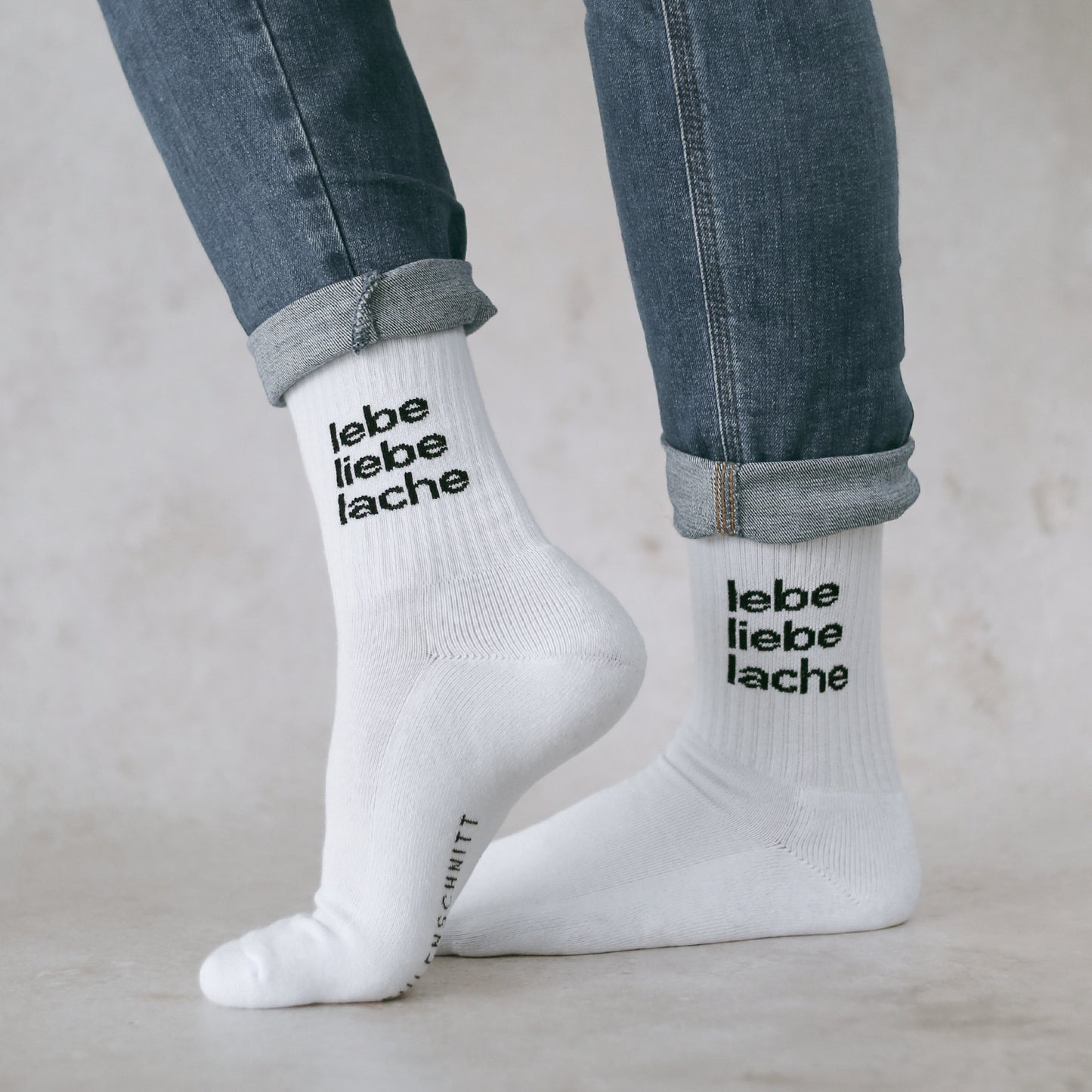 Socken Lebe Liebe Lache