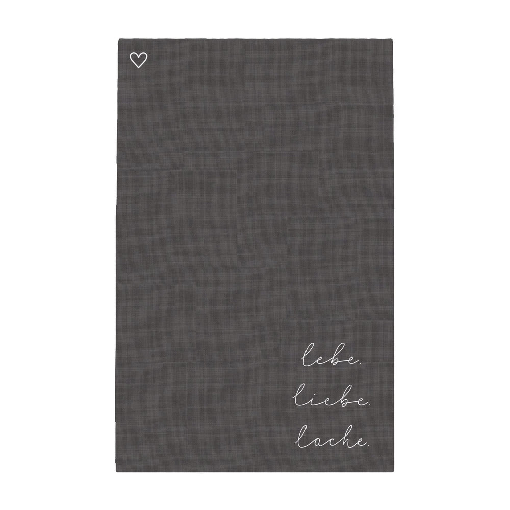Leinen Geschirrtücher Lebe Liebe Lache im 2er Set