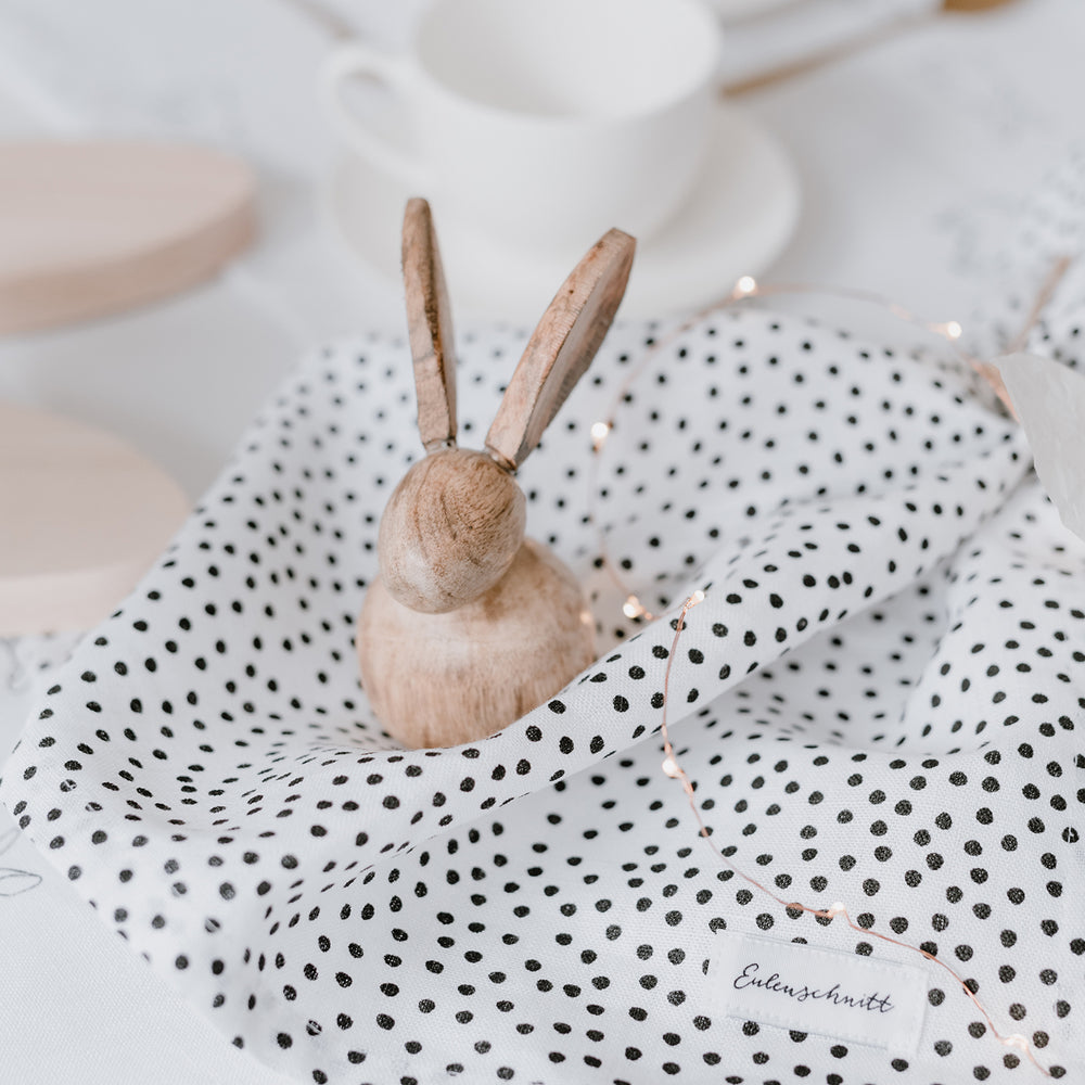 Tischläufer Punkte aus Leinen