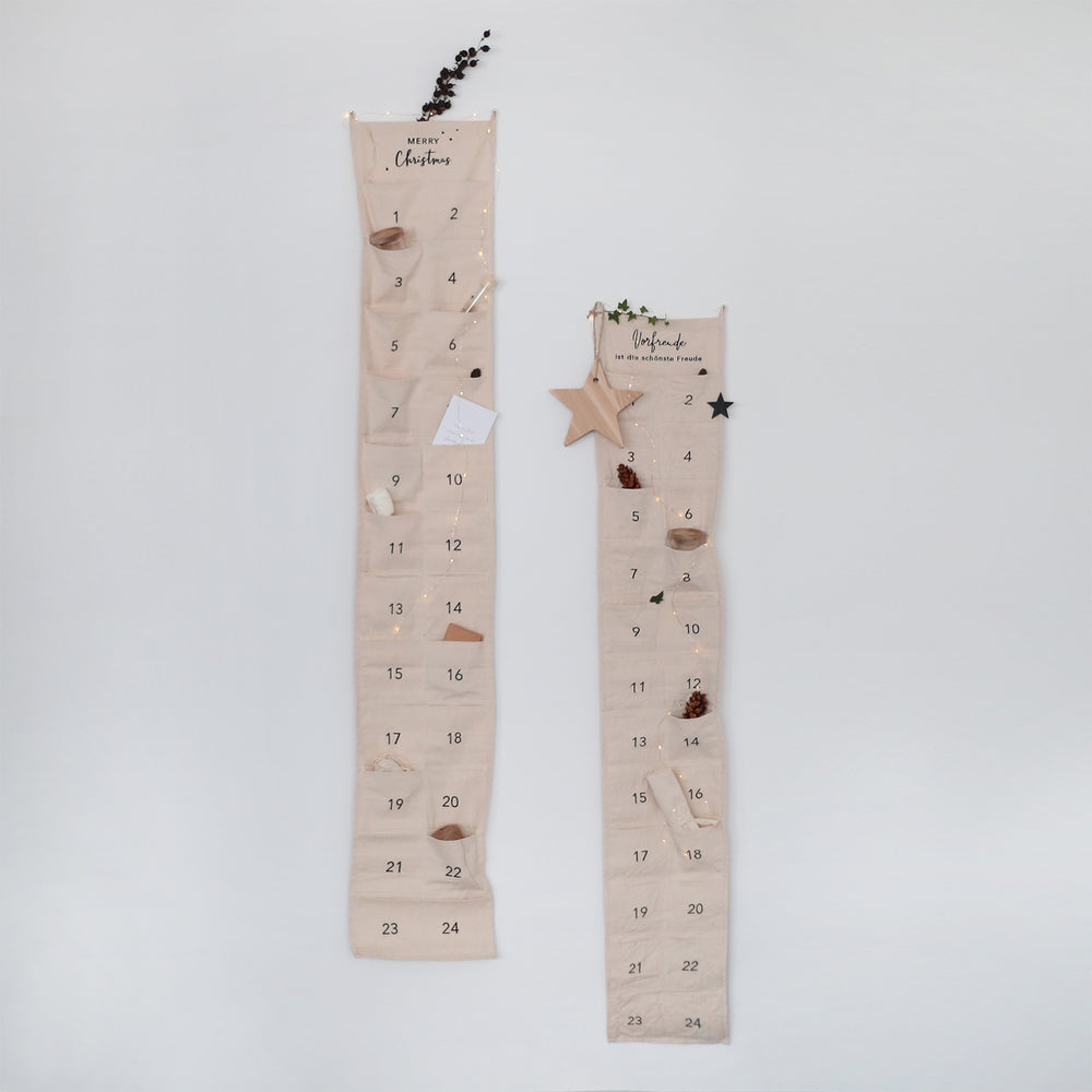 Adventskalender Merry Christmas 30cm Eulenschnitt