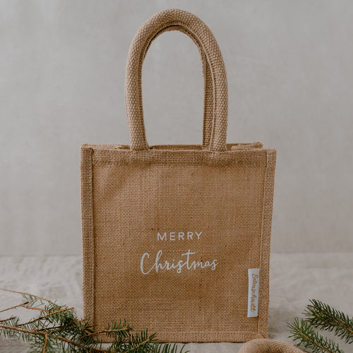 Mini Jute Shopper Christmas im 2er Set