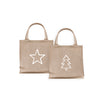 Mini Jute Shopper Stern & Tanne im 2er Set
