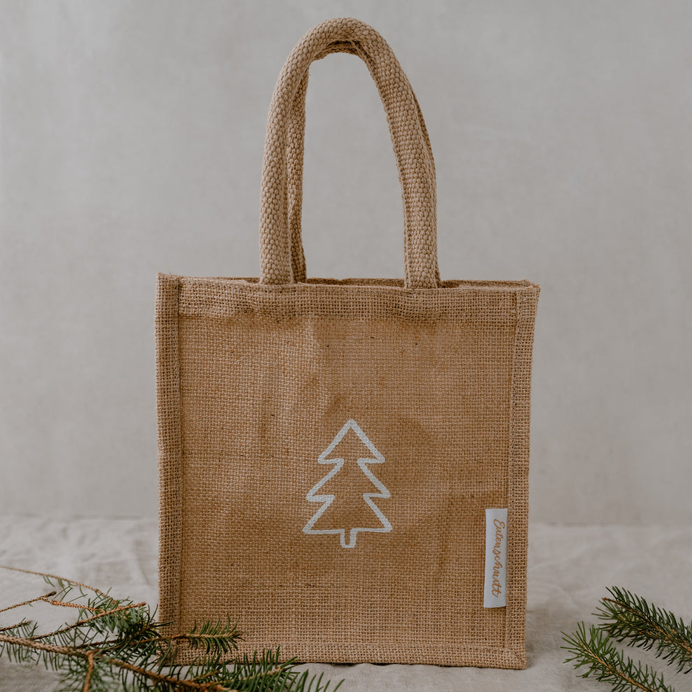 Mini Jute Shopper Stern & Tanne im 2er Set