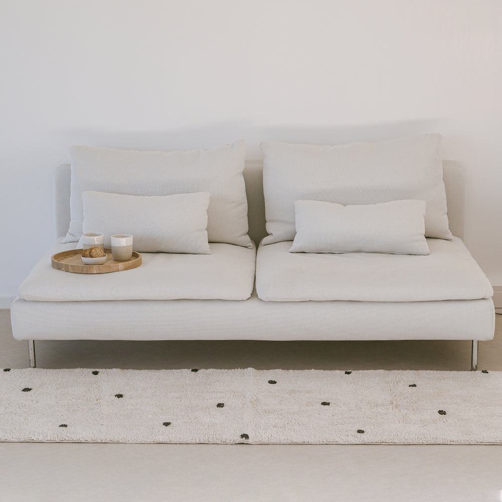 Tapis couloir tissé à pois 200x70cm