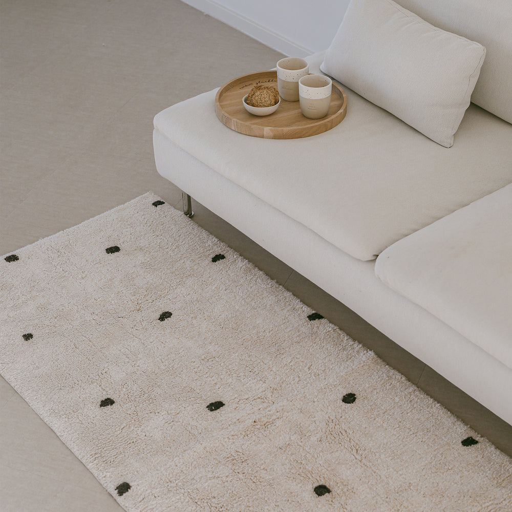Tapis couloir tissé à pois 200x70cm