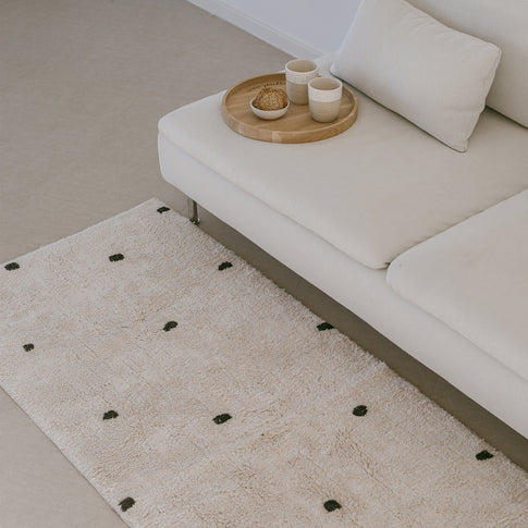 Tapis couloir tissé à pois 200x70cm
