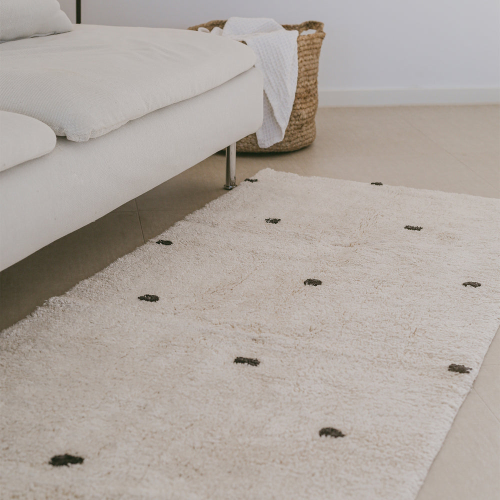 Tapis couloir tissé à pois 200x70cm