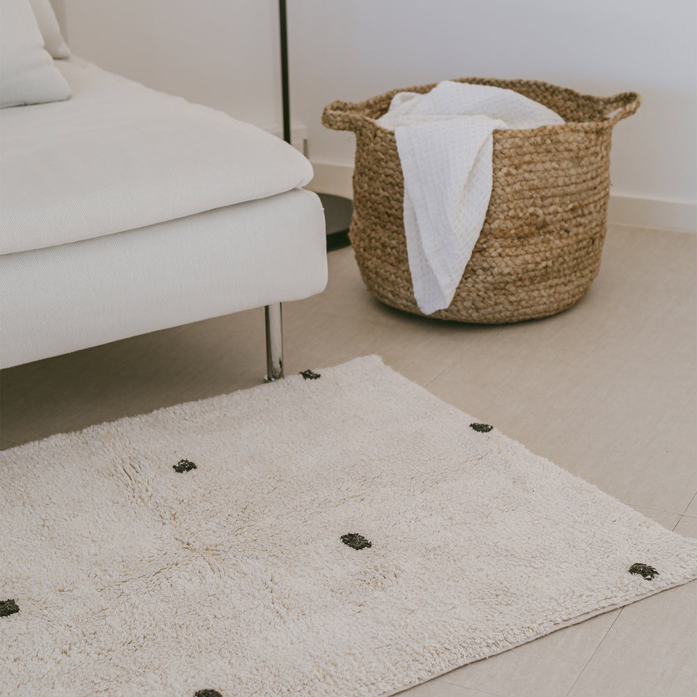 Tapis couloir tissé à pois 200x70cm