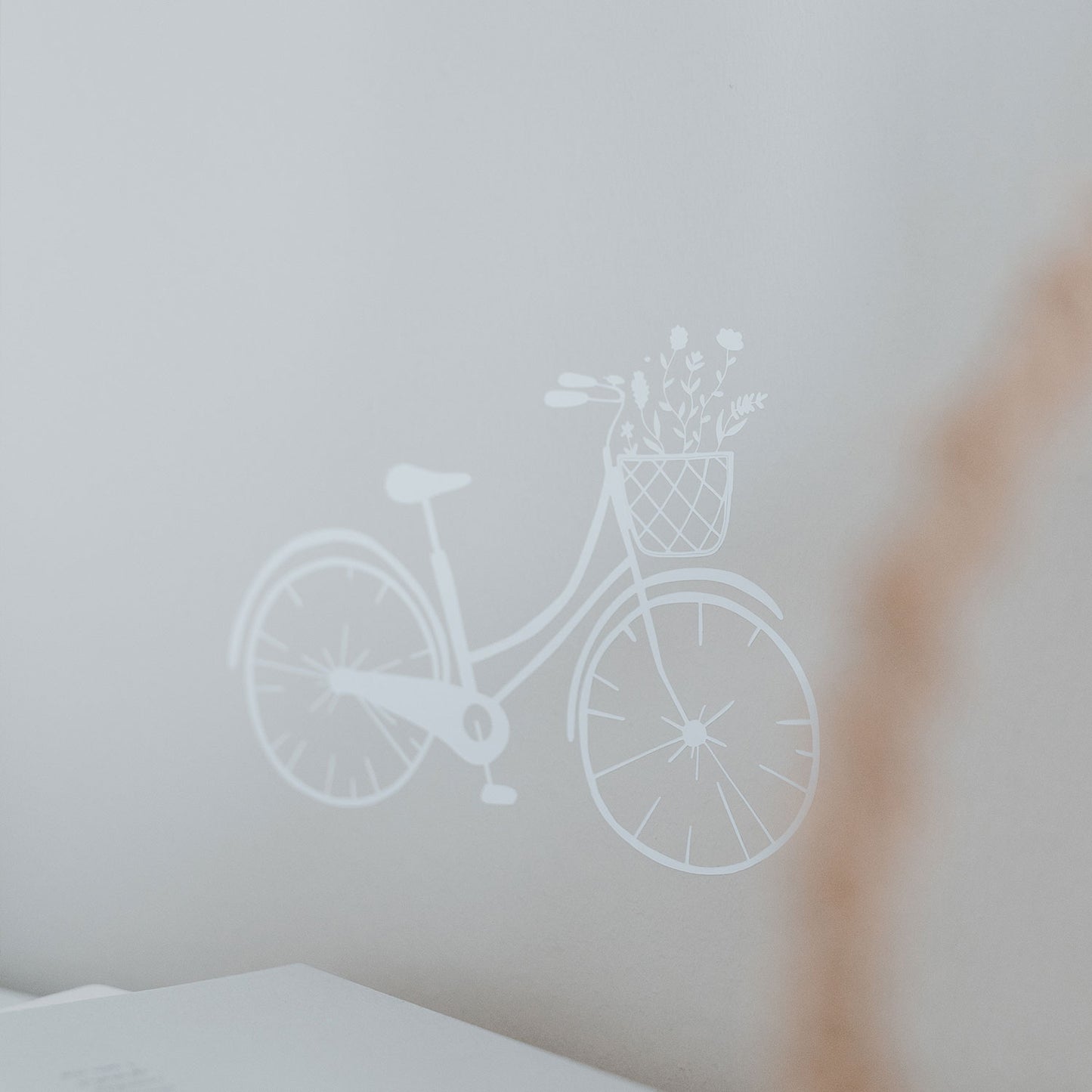 Sticker vélo fleuri