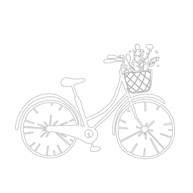 Sticker vélo fleuri