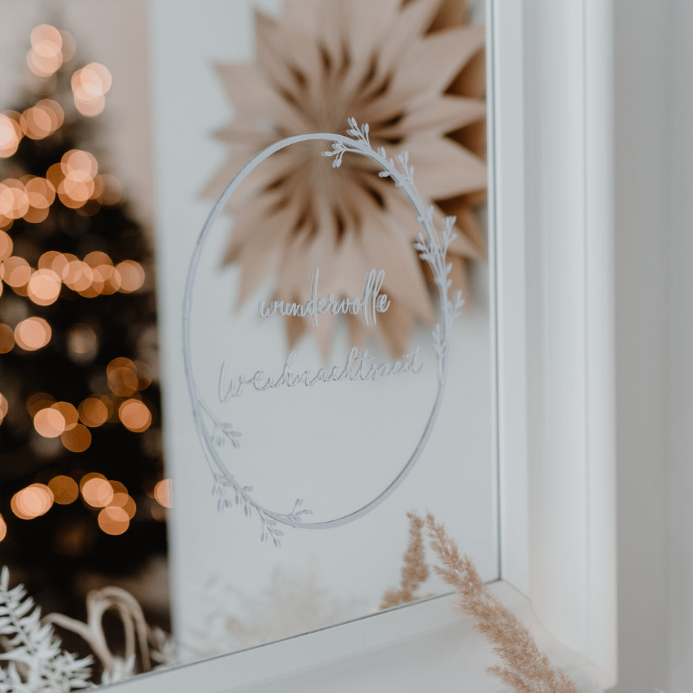 Wandsticker Weihnachtskranz