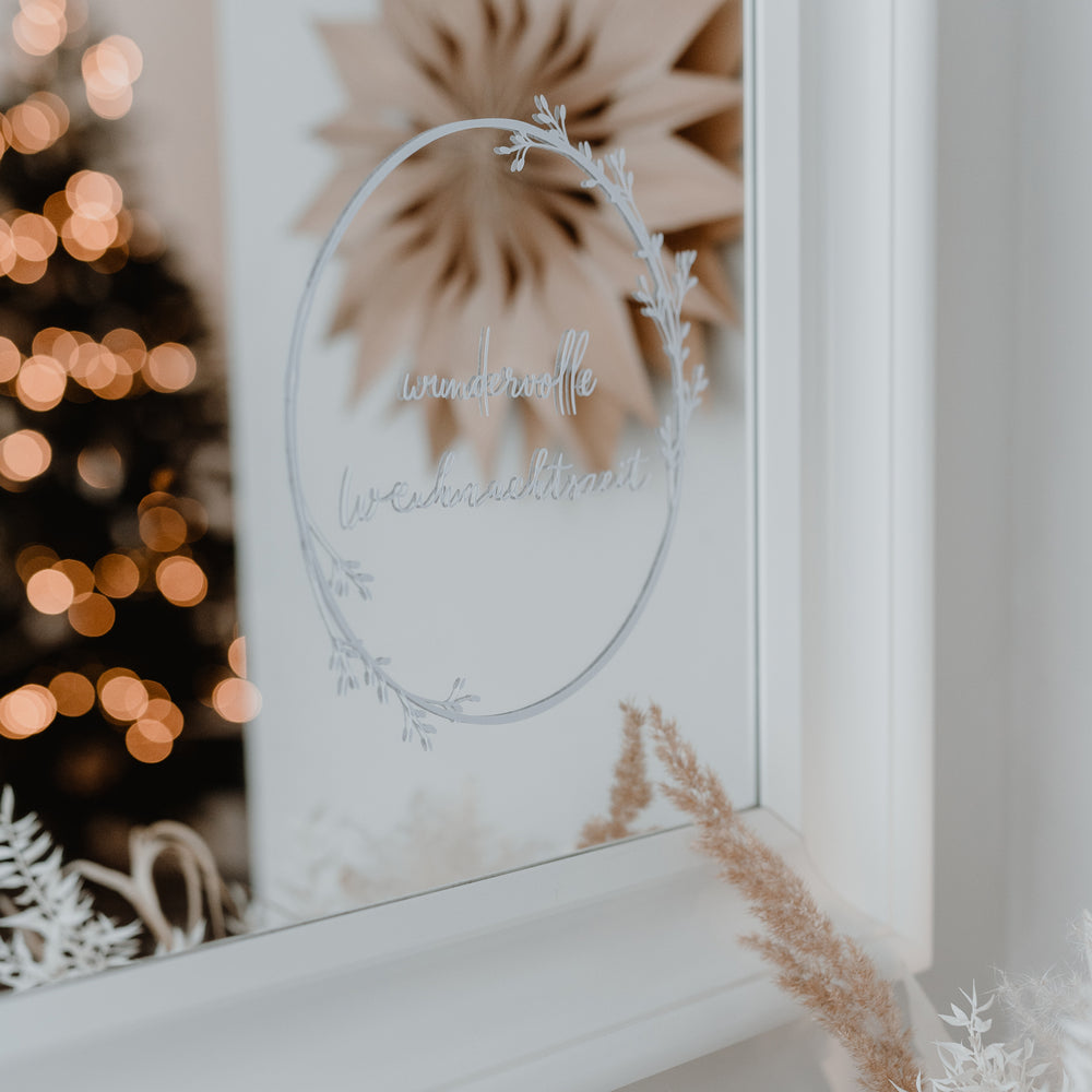 Wandsticker Weihnachtskranz