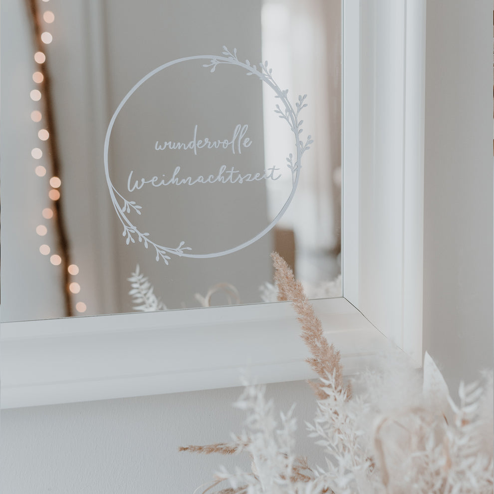 Wandsticker Weihnachtskranz
