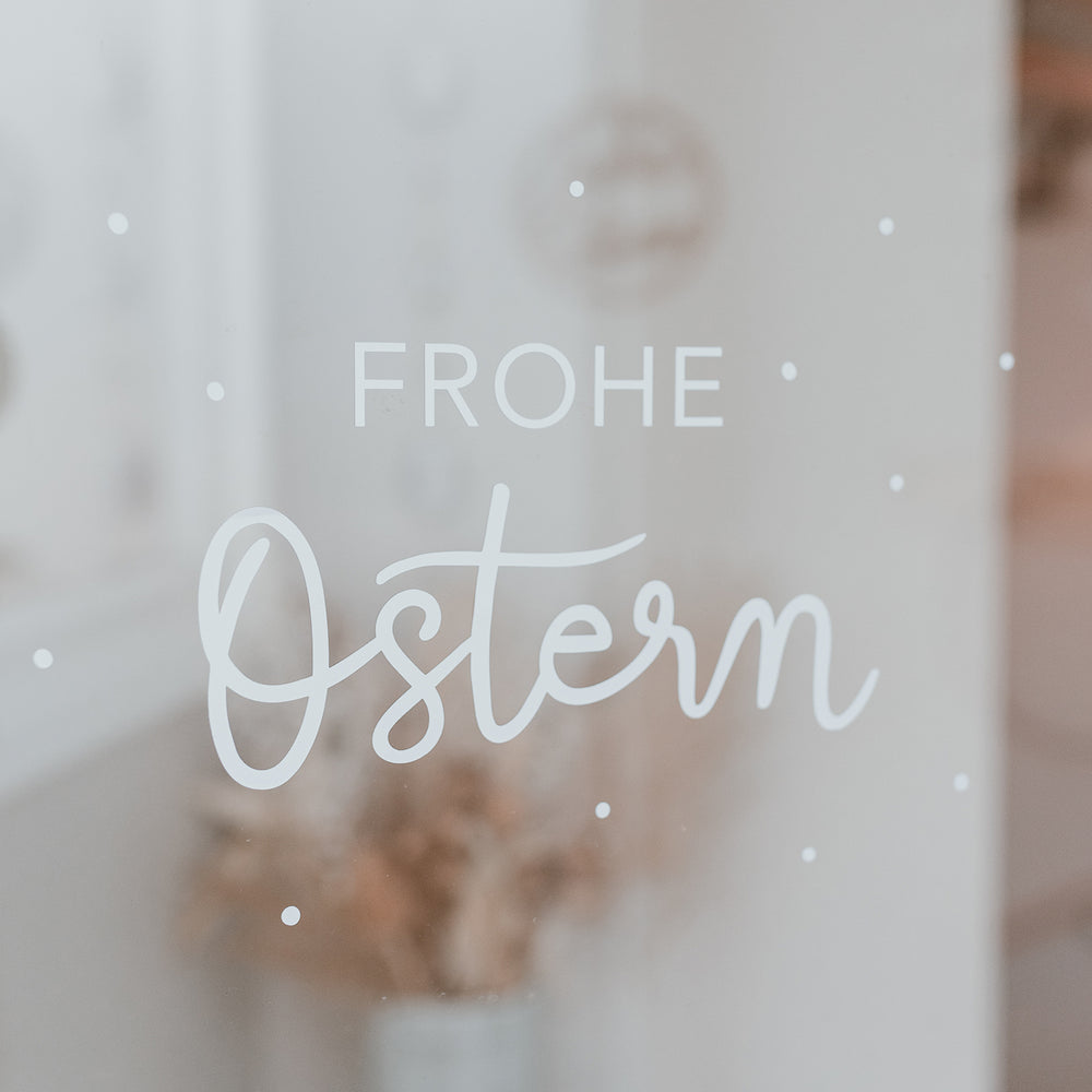 Autocollant mural "Frohe Ostern/Joyeuses Pâques"