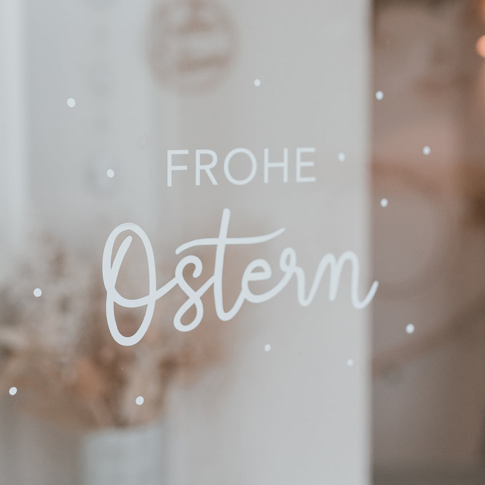Autocollant mural "Frohe Ostern/Joyeuses Pâques"