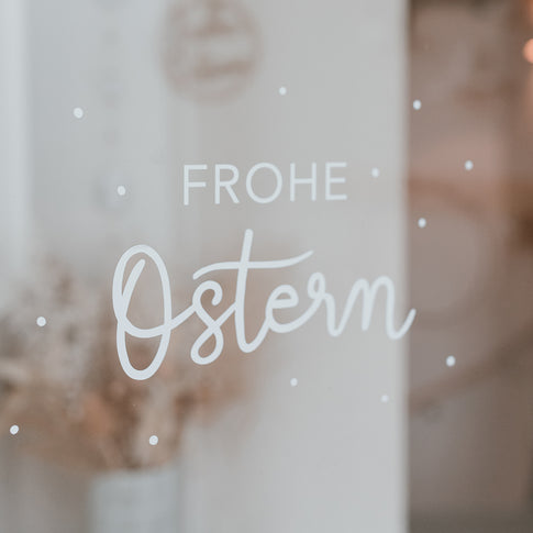 Autocollant mural "Frohe Ostern/Joyeuses Pâques"